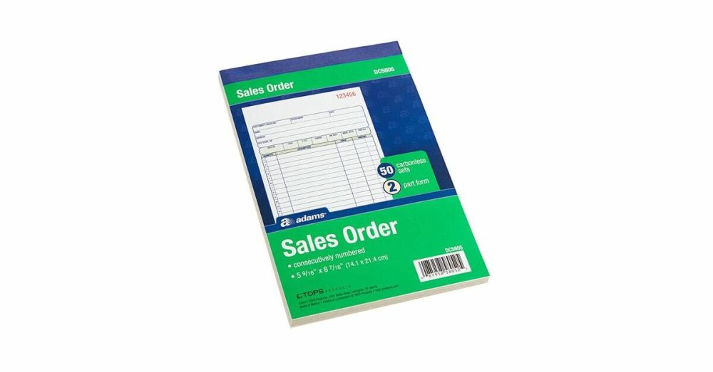 Guest Checks |  Dc5805 5 9/16" X 8 7/16" 2-Part Carbonless Bound Sales Order Book