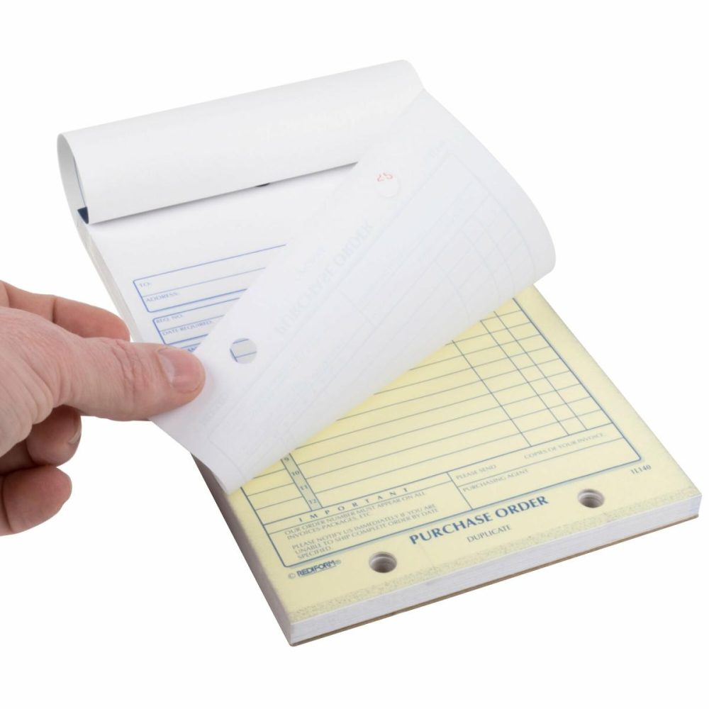 Guest Checks |  Office 1L140 5 1/2" X 7 7/8" 2-Part Carbonless Purchase Order Book With 50 Sheets