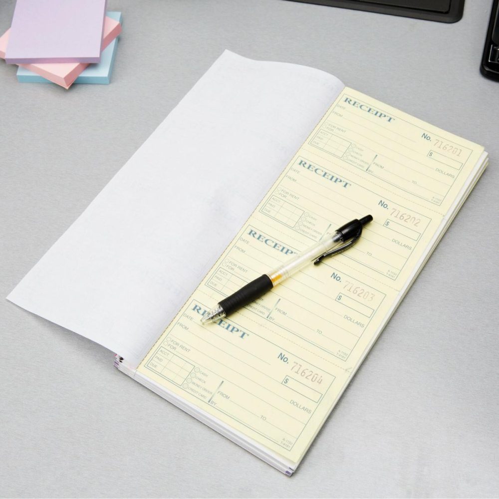 Guest Checks |  Sc1152 2-Part Blue And White Carbonless Rent Receipt Book With 200 Receipts