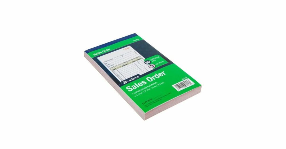 Guest Checks |  Tc4705 3-Part Blue And White Carbonless Sales Order Book With 50 Sheets