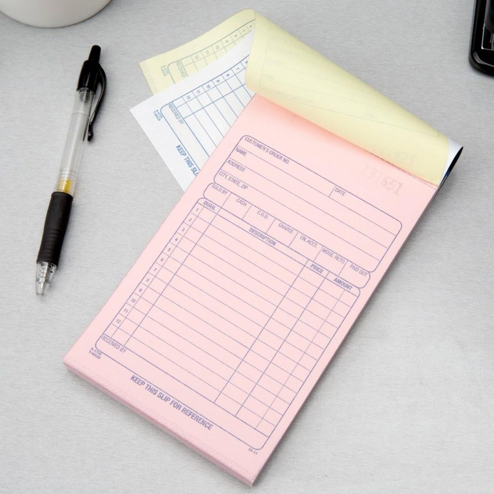 Guest Checks |  Tc4705 3-Part Blue And White Carbonless Sales Order Book With 50 Sheets