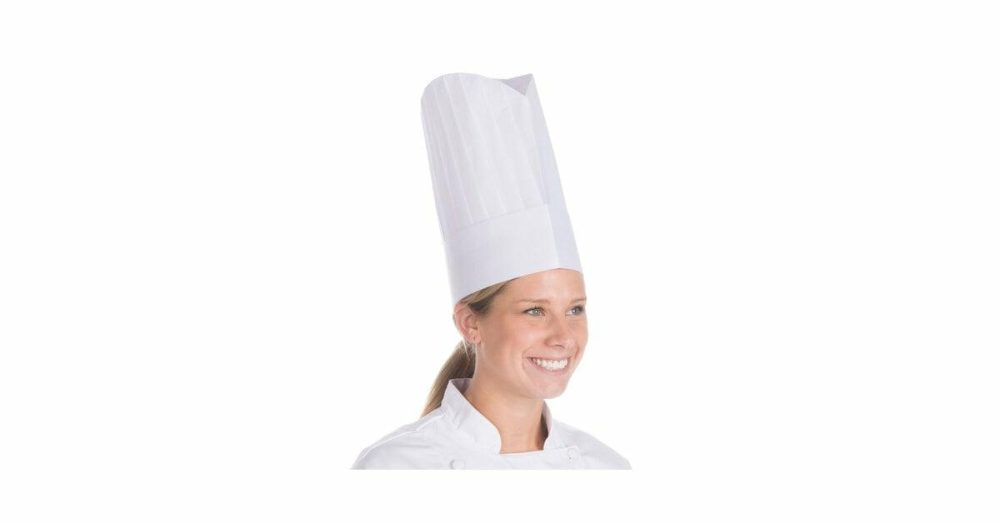 Hairnets & Disposable Chef Hats |  Vch12 12" Adjustable White Viscose Non-Woven Disposable Chef Hat – 10/Pack