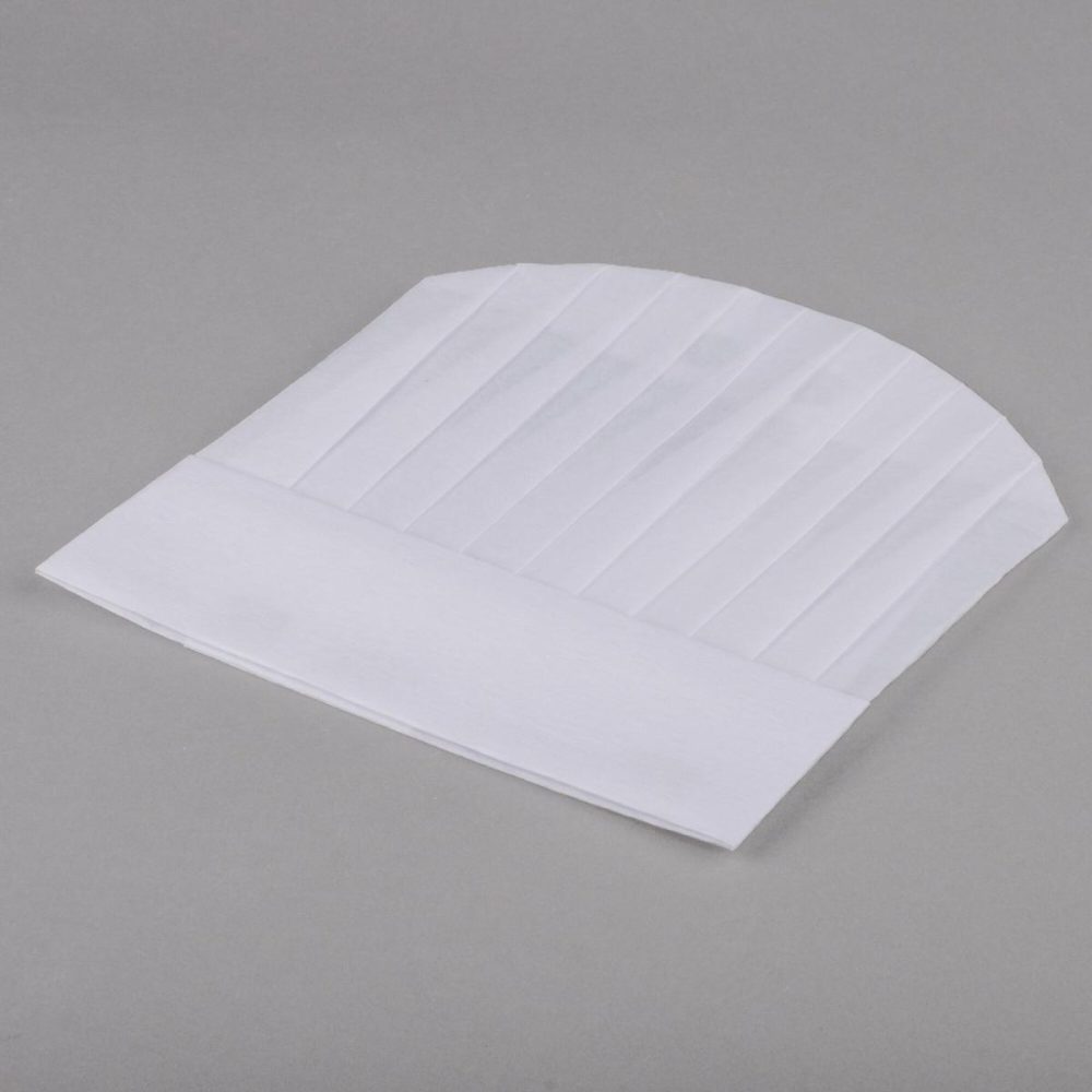 Hairnets & Disposable Chef Hats |  Vch12 12" Adjustable White Viscose Non-Woven Disposable Chef Hat – 10/Pack