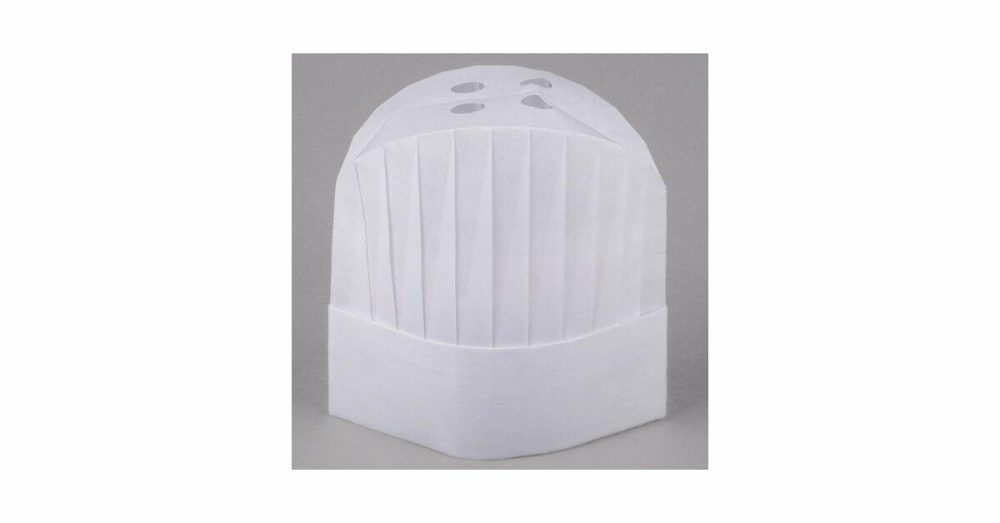 Hairnets & Disposable Chef Hats |  Vch9 9" Adjustable White Viscose Non-Woven Disposable Chef Hat – 50/Case