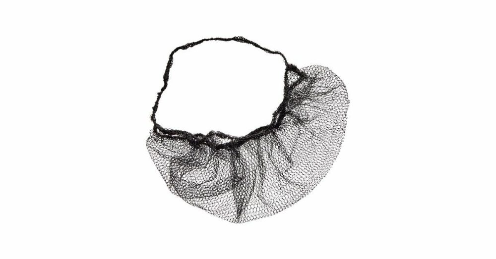 Hairnets & Disposable Chef Hats |  18" Black Nylon Beard Net – 1000/Case