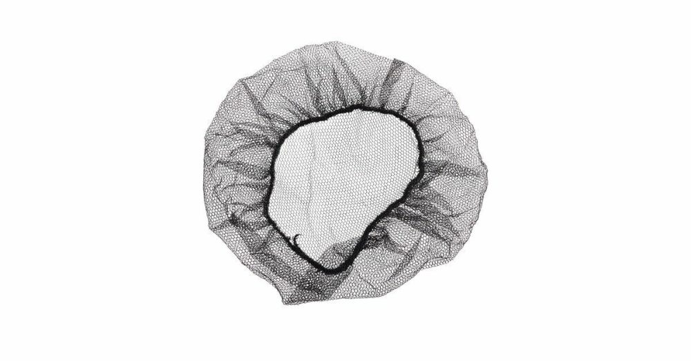 Hairnets & Disposable Chef Hats |  18" Black Nylon Hairnet Cap – 100/Pack