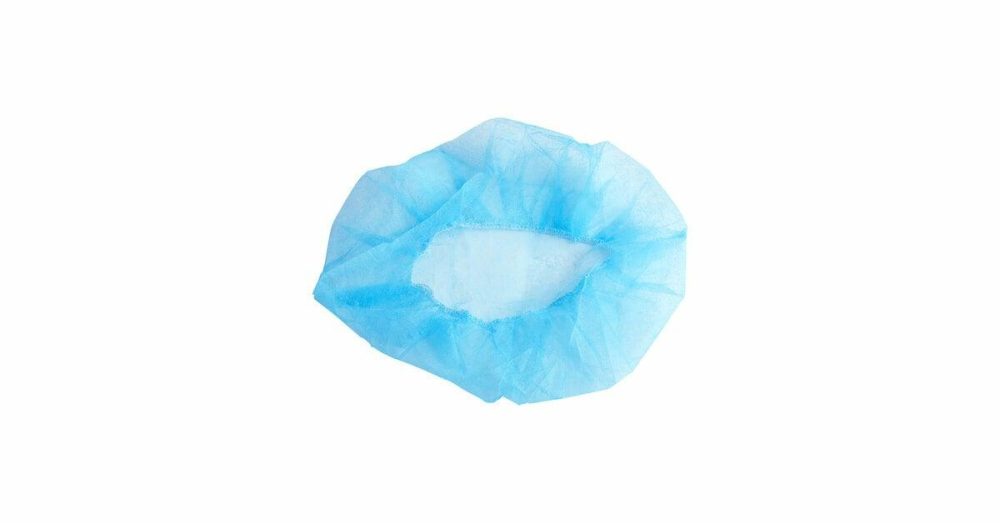 Hairnets & Disposable Chef Hats |  21" Blue Disposable Polypropylene Bouffant Cap – 100/Pack