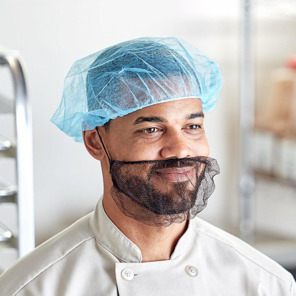 Hairnets & Disposable Chef Hats |  28" Blue Disposable Polypropylene Bouffant Cap – 100/Pack