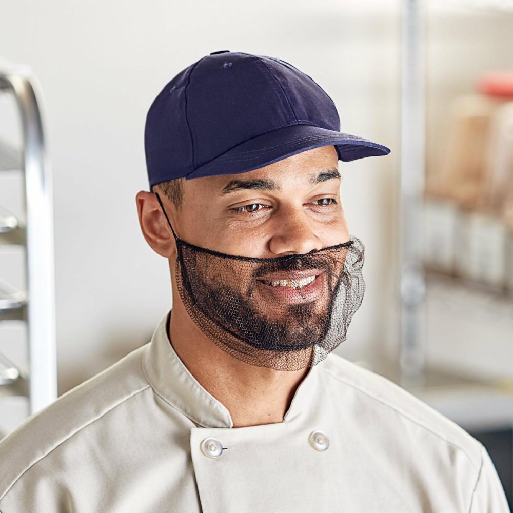 Hairnets & Disposable Chef Hats |  18" Brown Nylon Beard Net – 1000/Case