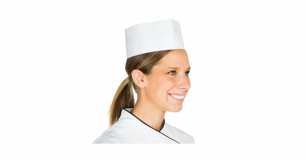 Hairnets & Disposable Chef Hats |  Adjustable Paper Overseas Cap – 100/Pack