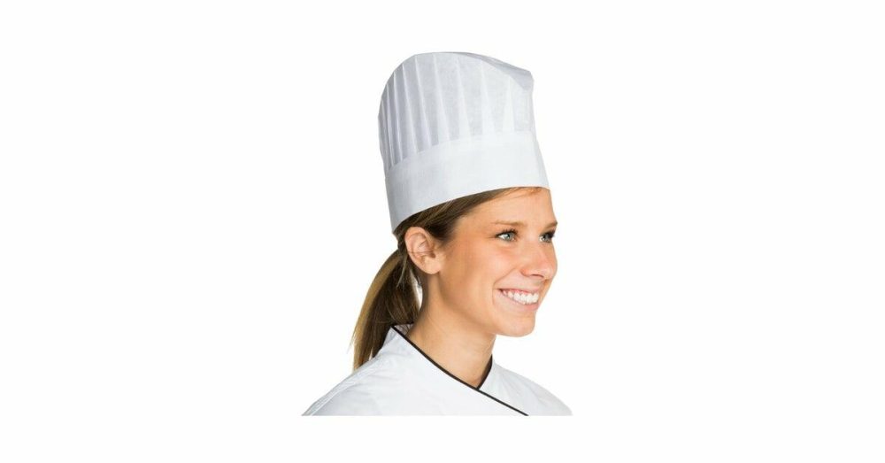 Hairnets & Disposable Chef Hats |  7" Disposable Non-Woven Corporate Chef Hat With Vented Top – 25/Case