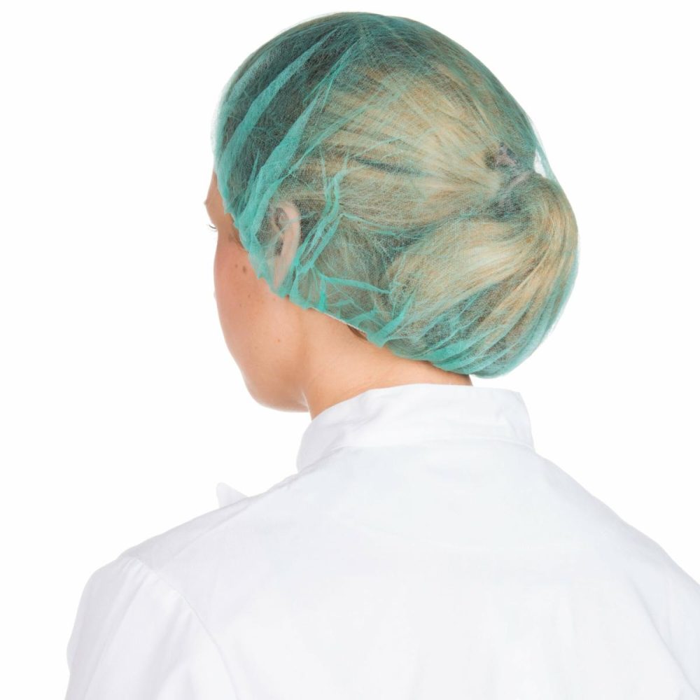 Hairnets & Disposable Chef Hats |  Rp110Nwc 21" Green Disposable Bouffant Cap – 100/Pack