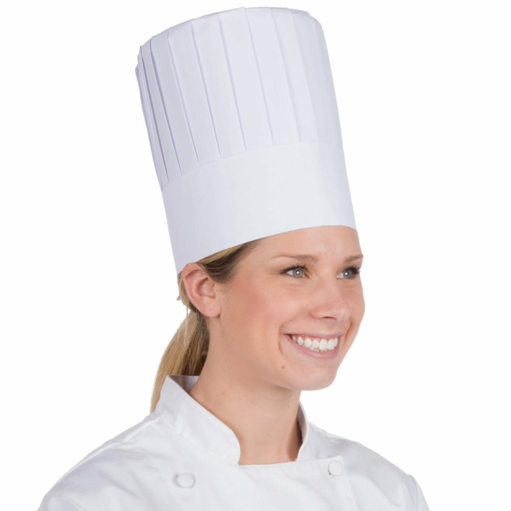 Hairnets & Disposable Chef Hats |  Rch9 9" Pleated Disposable Chef Hat – 24/Case