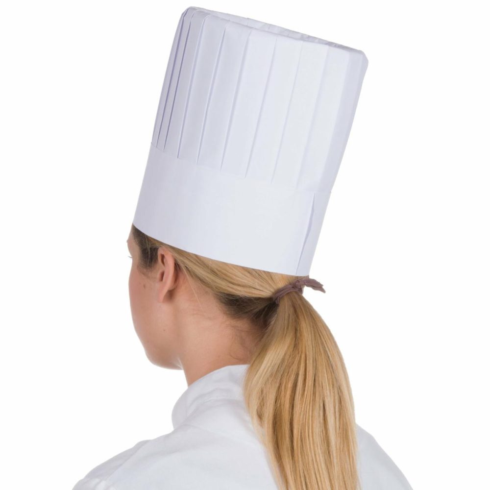 Hairnets & Disposable Chef Hats |  Rch9 9" Pleated Disposable Chef Hat – 24/Case