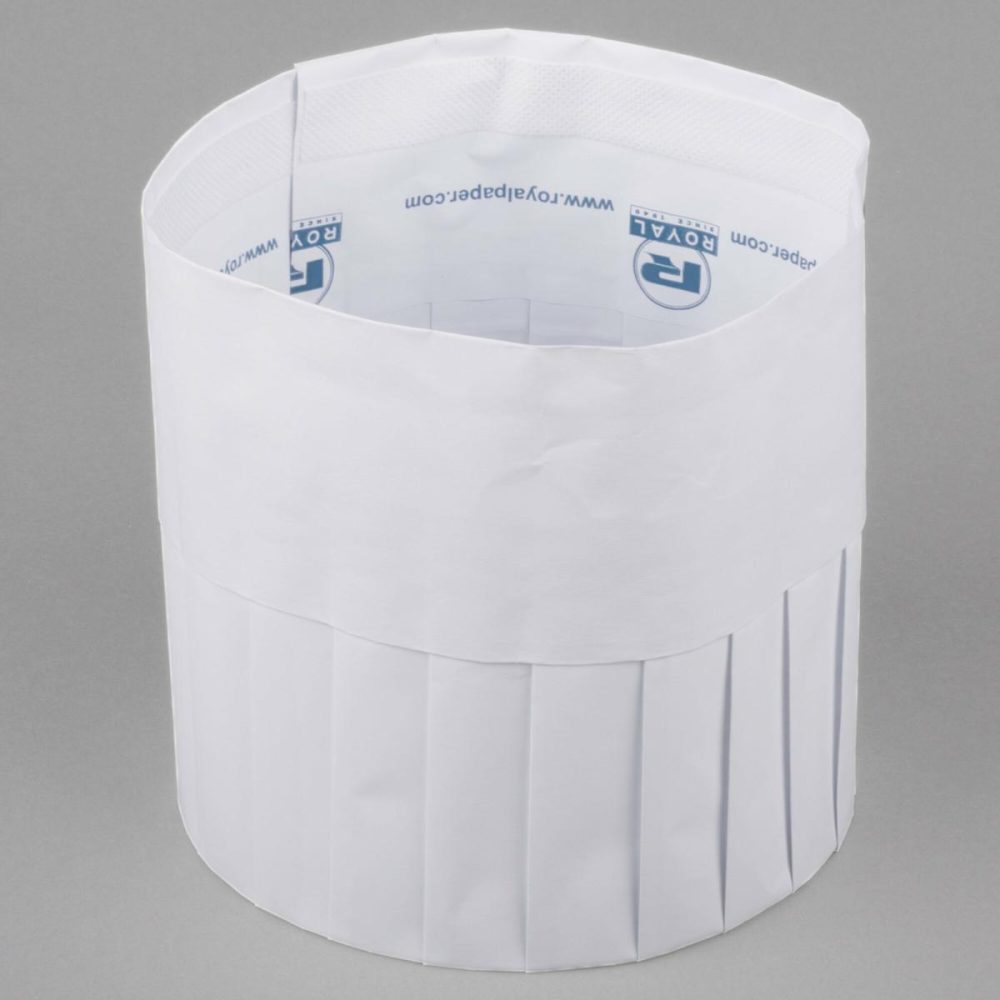 Hairnets & Disposable Chef Hats |  Rch7 7" Pleated Disposable Chef Hat – 28/Case