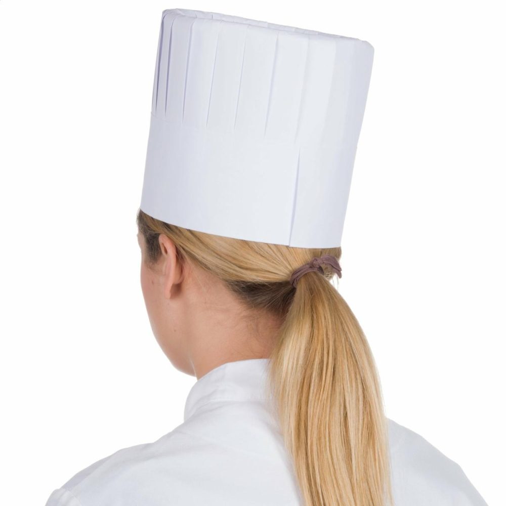 Hairnets & Disposable Chef Hats |  Rch7 7" Pleated Disposable Chef Hat – 28/Case