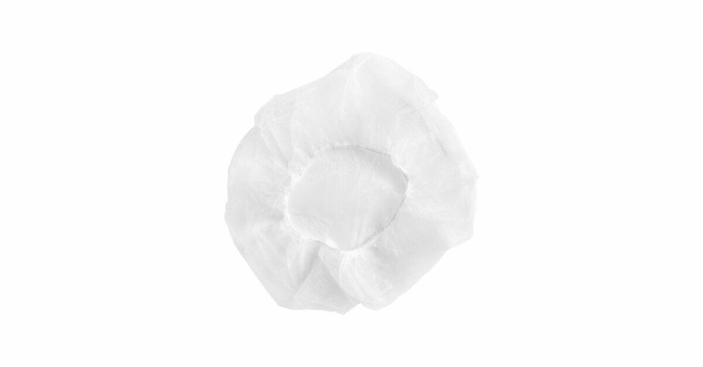 Hairnets & Disposable Chef Hats |  24" White Disposable Polypropylene Bouffant Cap – 100/Pack