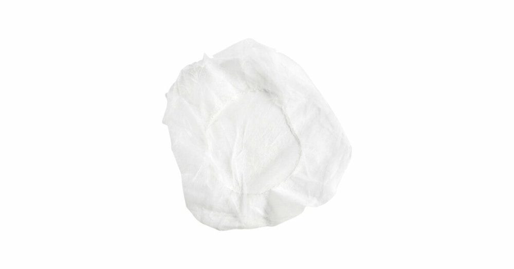 Hairnets & Disposable Chef Hats |  21" White Disposable Polypropylene Bouffant Cap – 100/Pack