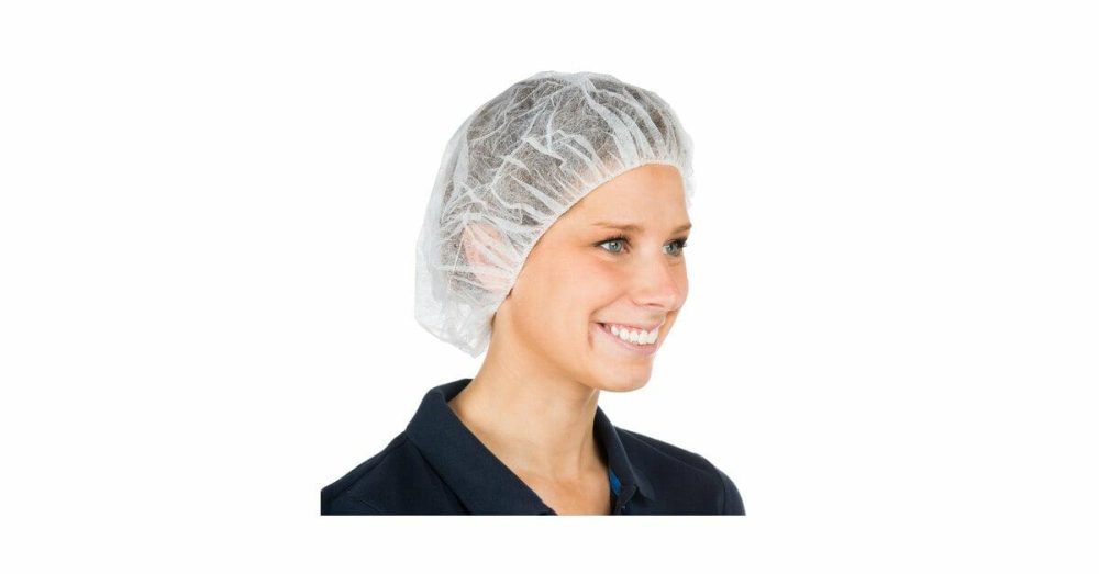 Hairnets & Disposable Chef Hats |  24" White Disposable Polypropylene Bouffant Cap Hair Net – 1000/Case