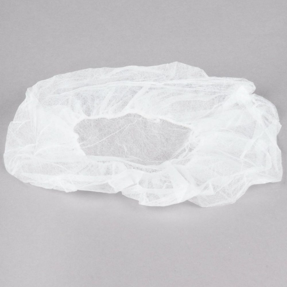 Hairnets & Disposable Chef Hats |  24" White Disposable Polypropylene Bouffant Cap Hair Net – 1000/Case