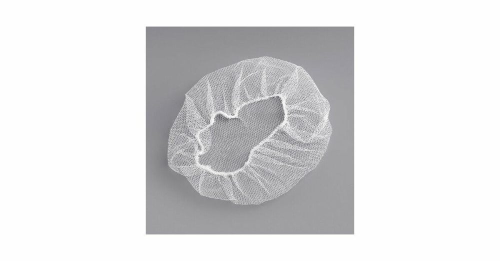 Hairnets & Disposable Chef Hats |  21" White Nylon Hairnet Cap – 1000/Case