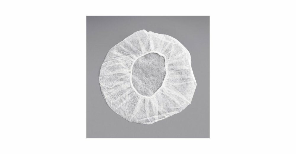 Hairnets & Disposable Chef Hats |  18" White Polypropylene Bouffant Cap – 1000/Case