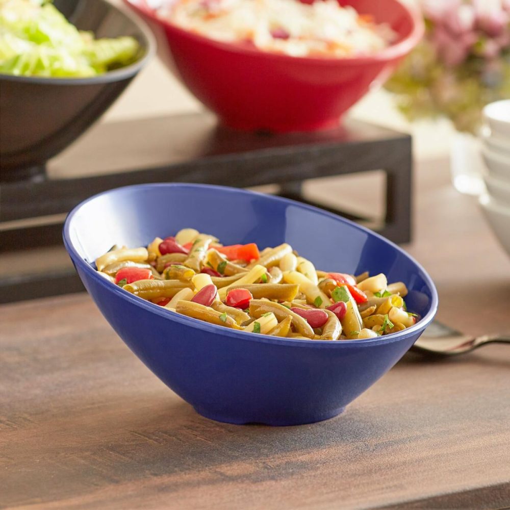 Melamine Bowls |  20 Oz. Blue Slanted Melamine Bowl