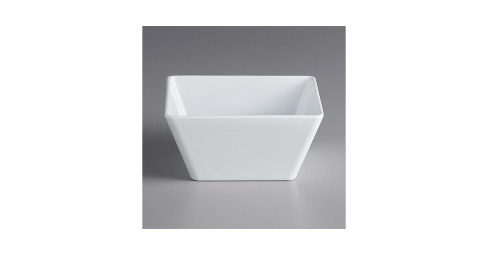 Melamine Bowls |  43 Oz. White Slanted Melamine Bowl