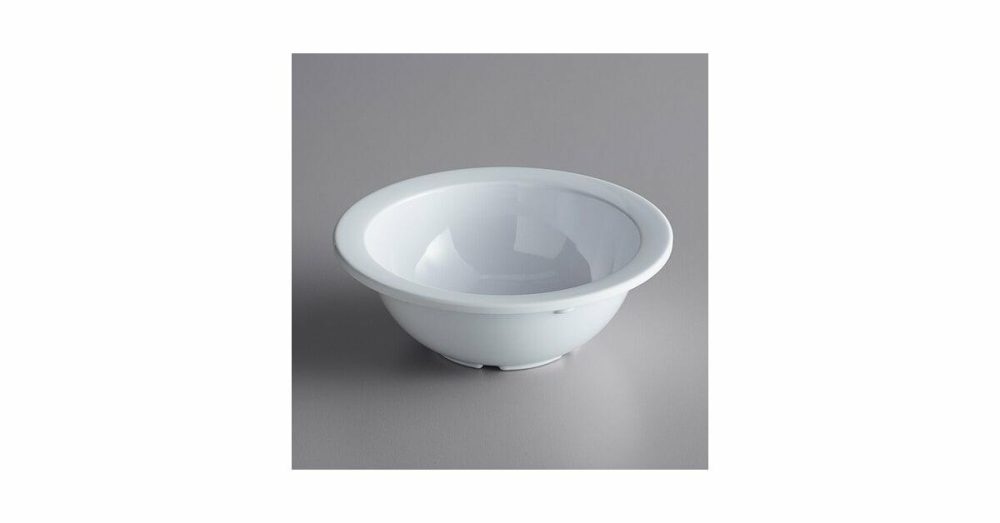 Melamine Bowls |  Foundations 4 Oz. White Narrow Rim Melamine Fruit Dish – 12/Case