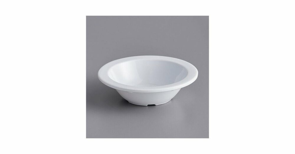 Melamine Bowls |  Foundations 5 Oz. White Narrow Rim Melamine Fruit Dish – 12/Case