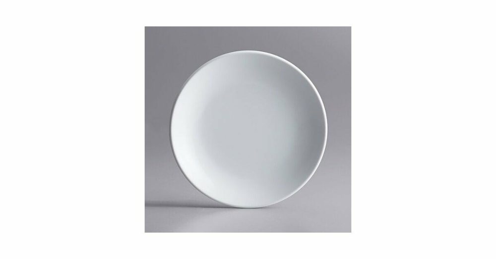 Melamine Plates |  Apollo 6 1/2" Matte Grey And Black Coupe Melamine Plate – 12/Pack