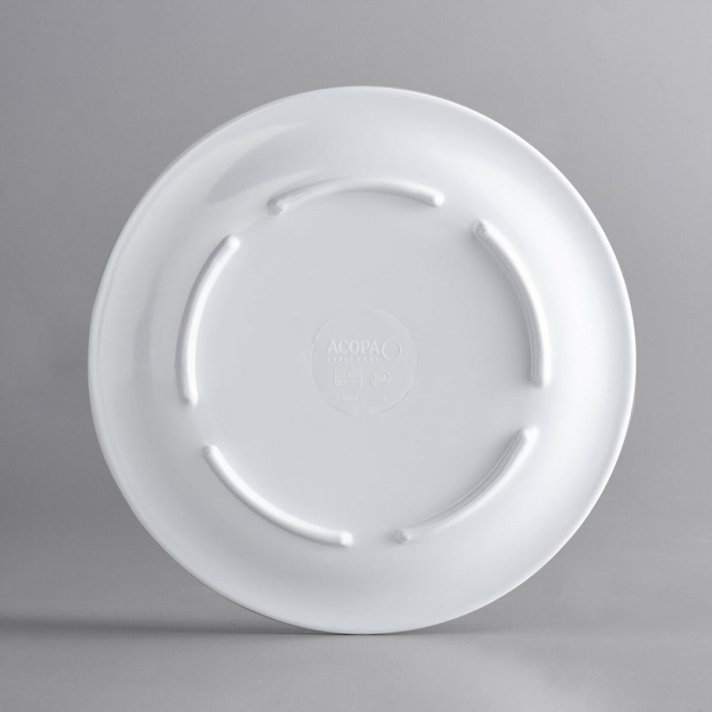 Melamine Plates |  Foundations 5 1/2" White Narrow Rim Melamine Plate – 12/Case