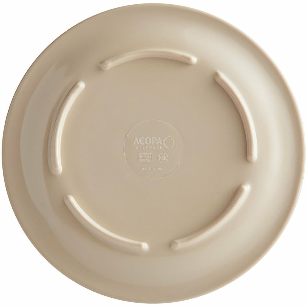 Melamine Plates |  Foundations 6 1/2" White Narrow Rim Melamine Plate – 12/Case