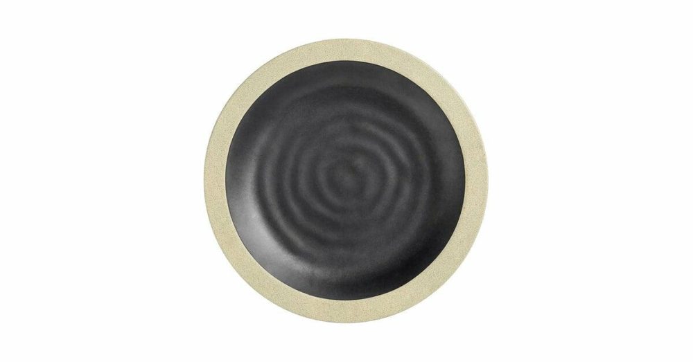 Melamine Plates |  Izumi 12 5/8" Matte Black Melamine Coupe Plate – 12/Pack