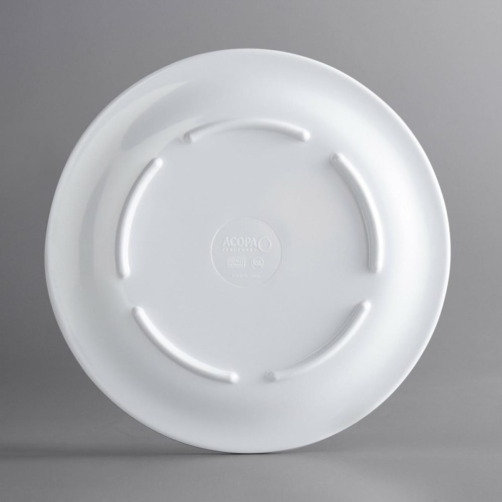 Melamine Plates |  Lunar 7" Round White Coupe Melamine Plate – 12/Case