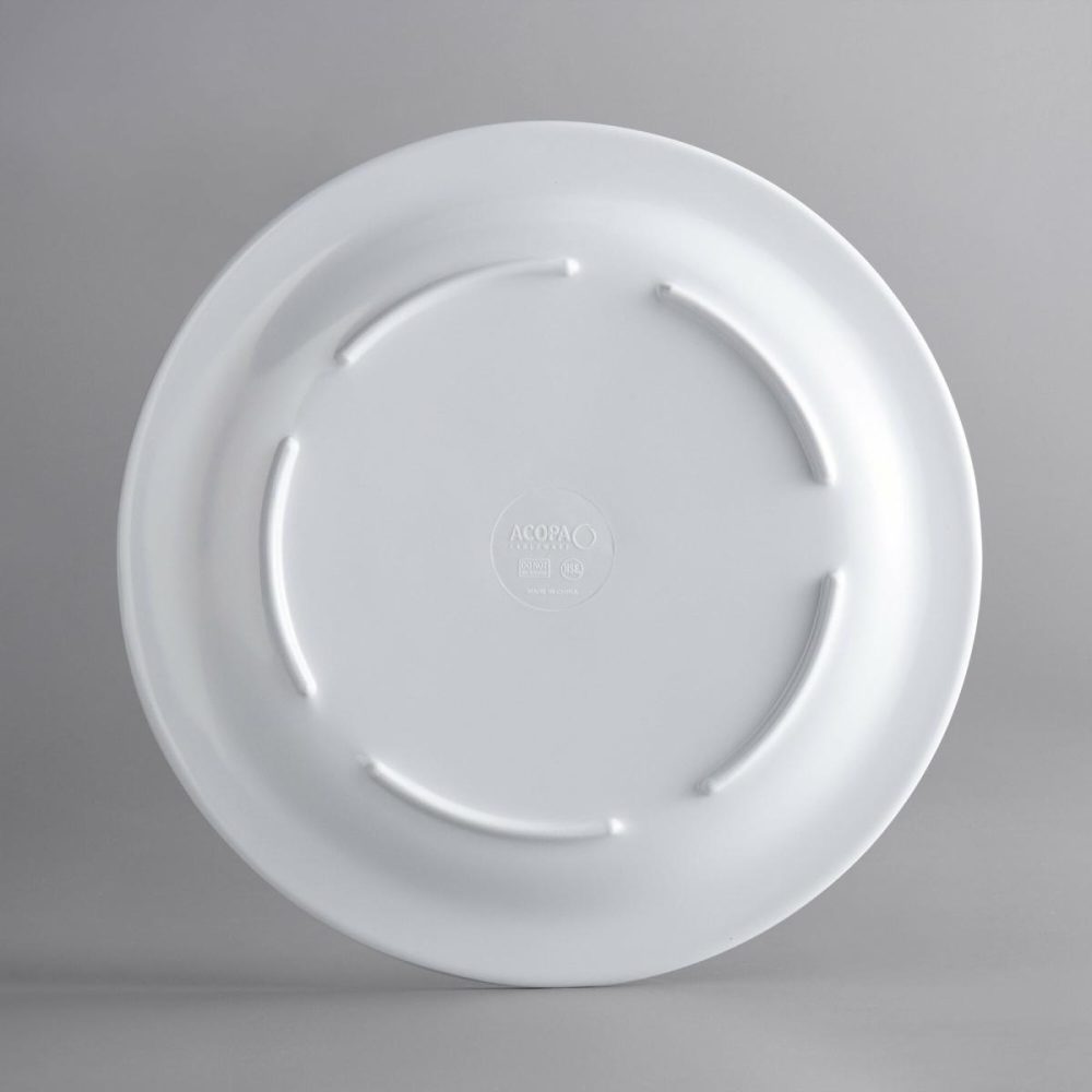 Melamine Plates |  Lunar 9" Round White Coupe Melamine Plate – 12/Case