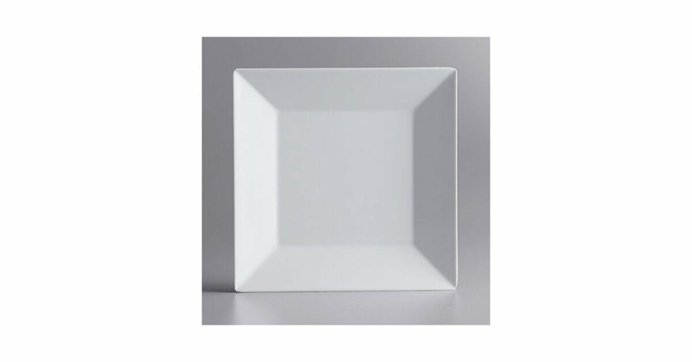 Melamine Plates |  Rittenhouse 10" White Square Melamine Plate – 12/Case