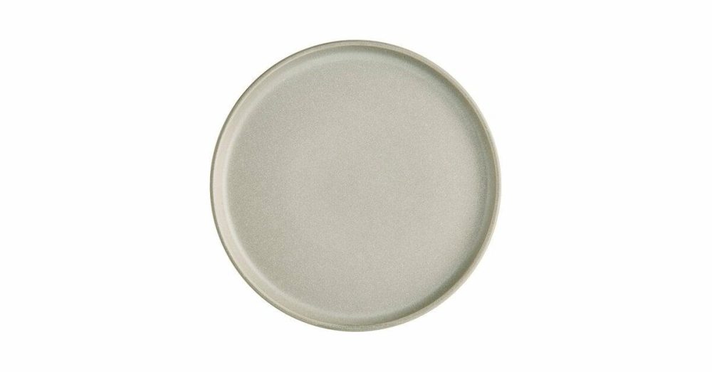 Melamine Plates |  Ugoki 9" Matte Black Melamine Plate With Medium Ivory Rim – 12/Pack