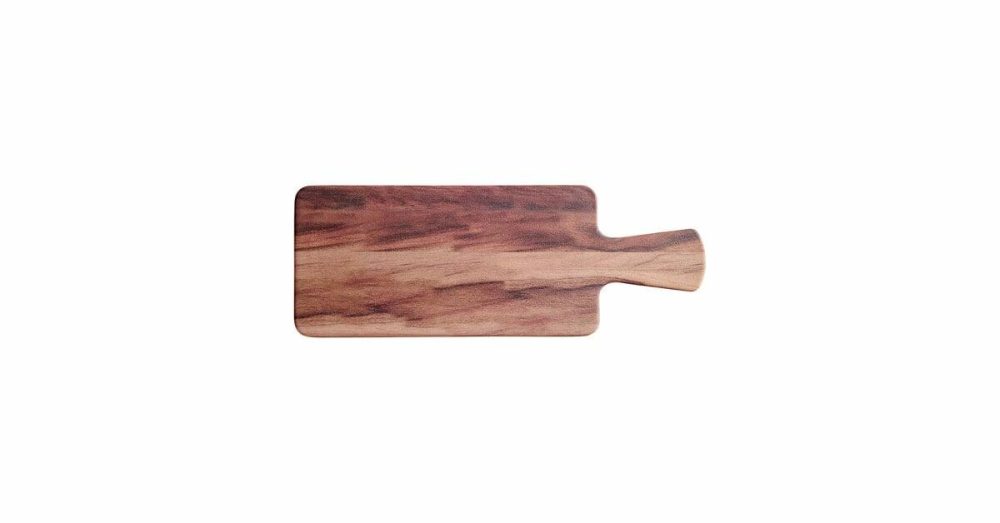 Melamine Trays |  11" X 5 1/2" Walnut Faux Wood Melamine Serving Board With Handle