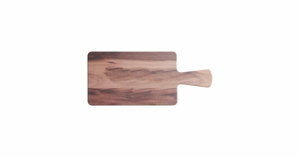 Melamine Trays |  12" X 7" Walnut Faux Wood Melamine Serving Board With Handle