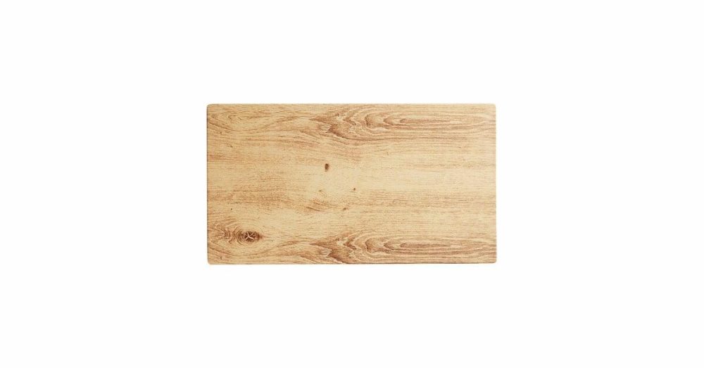 Melamine Trays |  18" X 10" Light Oak Faux Wood Melamine Serving Board