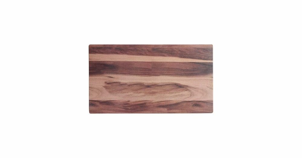 Melamine Trays |  18" X 10" Walnut Faux Wood Melamine Serving Board