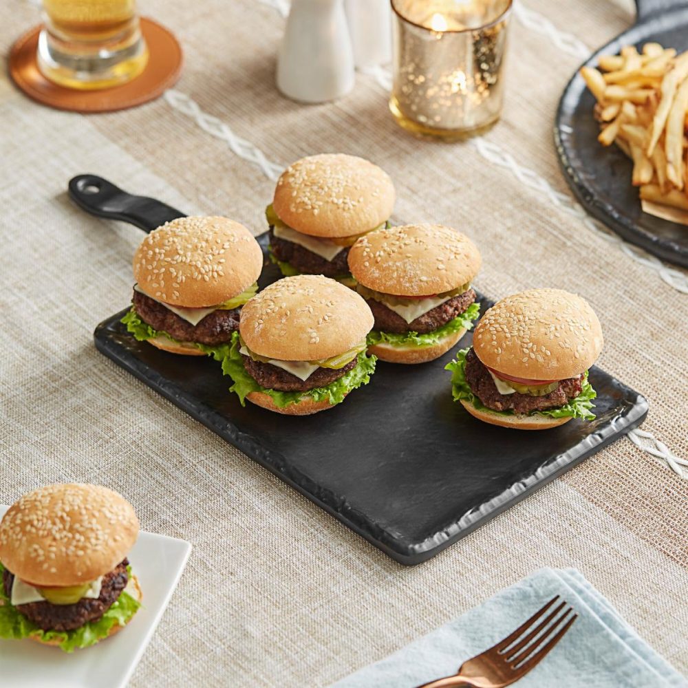 Melamine Trays |  9 1/2" X 7" Faux Slate Melamine Serving Board With Handle