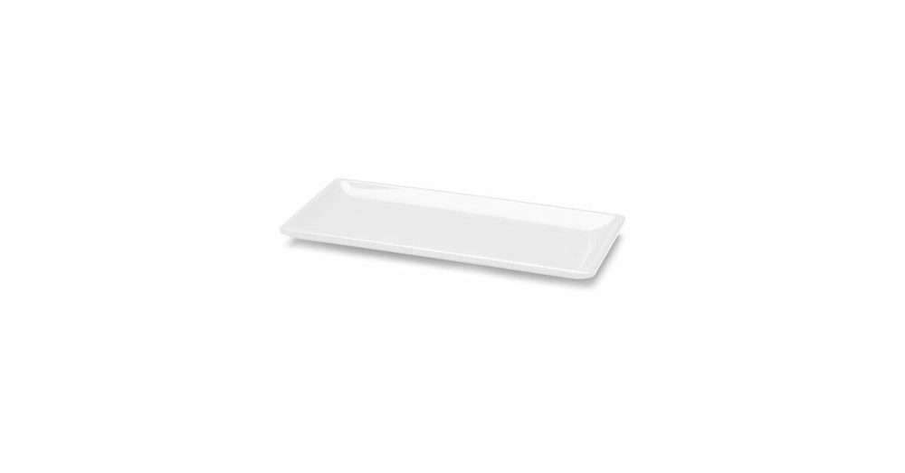 Melamine Trays |  D126Rc Squared White 12" X 5 1/2" Rectangular Melamine Platter – 6/Case