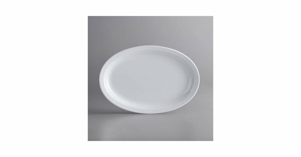 Melamine Trays |  Foundations 12 3/4" X 8 1/2" Assorted Colors Narrow Rim Melamine Oval Platters – 72/Case