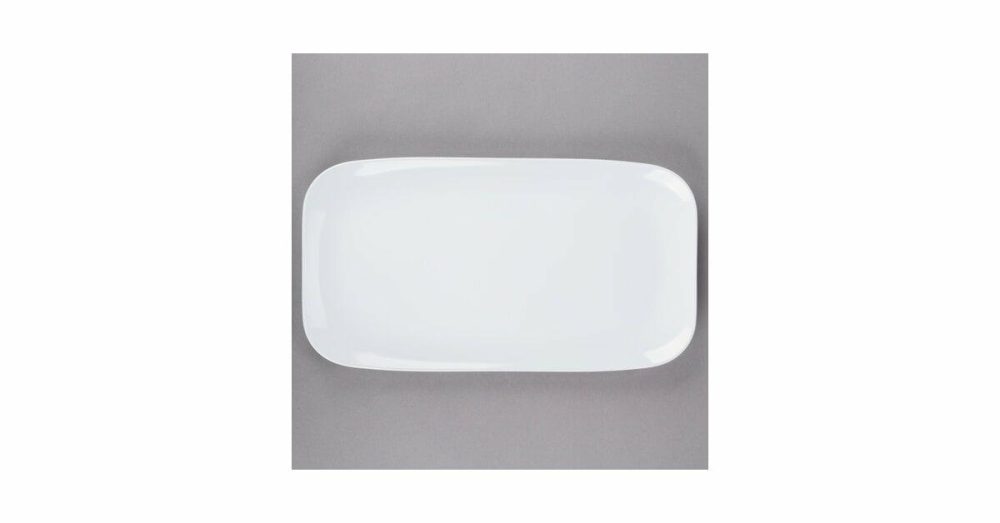 Melamine Trays |  Get Cs-6113-W Siciliano 18" X 9 3/4" White Melamine Rectangular Platter