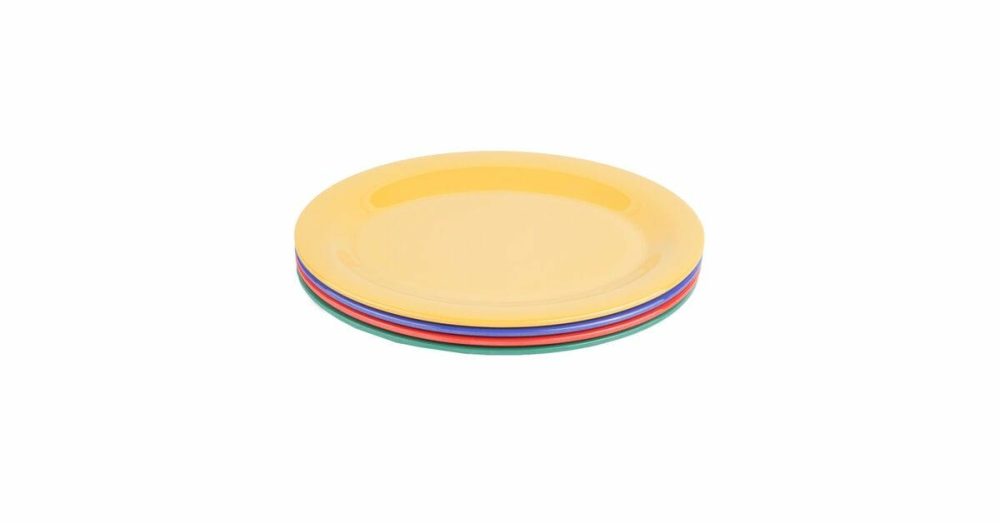 Melamine Trays |  Get Op-950-Mix Diamond Mardi Gras 9 3/4" X 7 1/4" Oval Melamine Platter, Assorted Colors – 24/Case