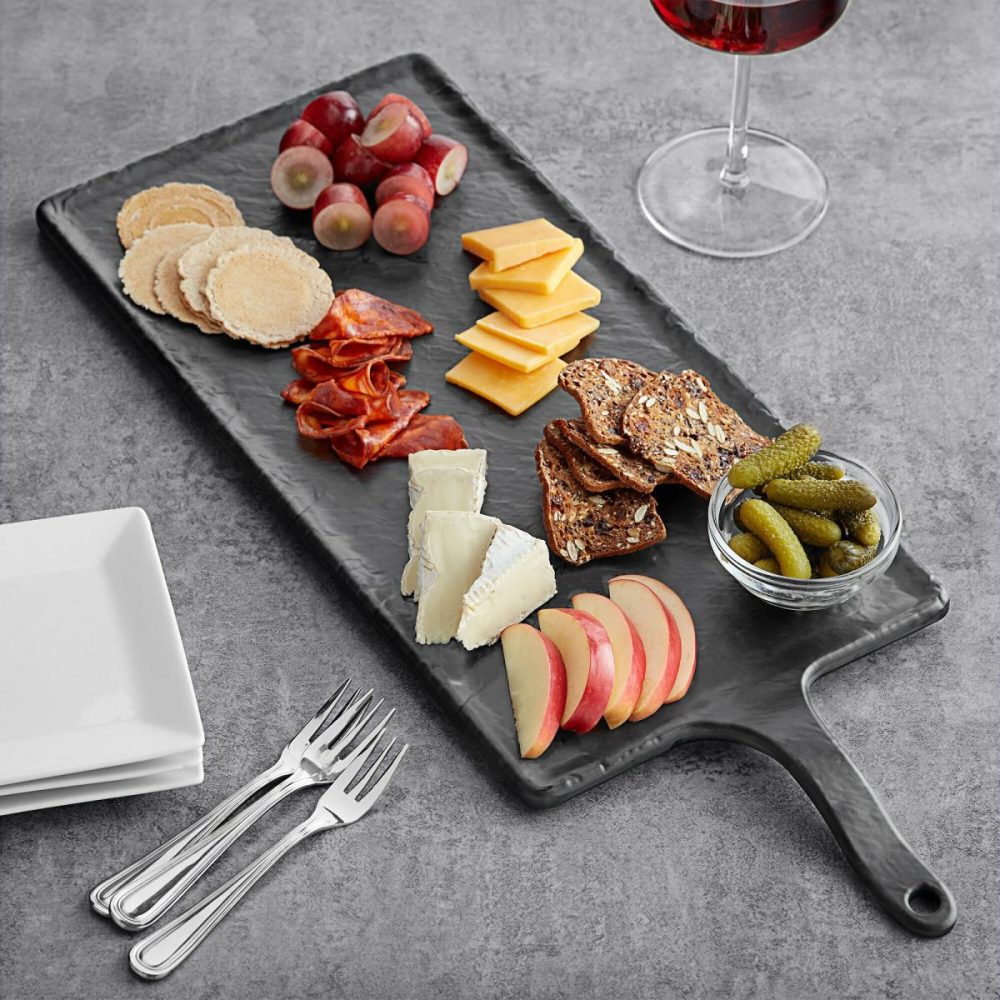 Melamine Trays |  Msp5120 Frostone 15 3/4" X 7 3/4" Rectangular Faux Slate Melamine Serving Paddle