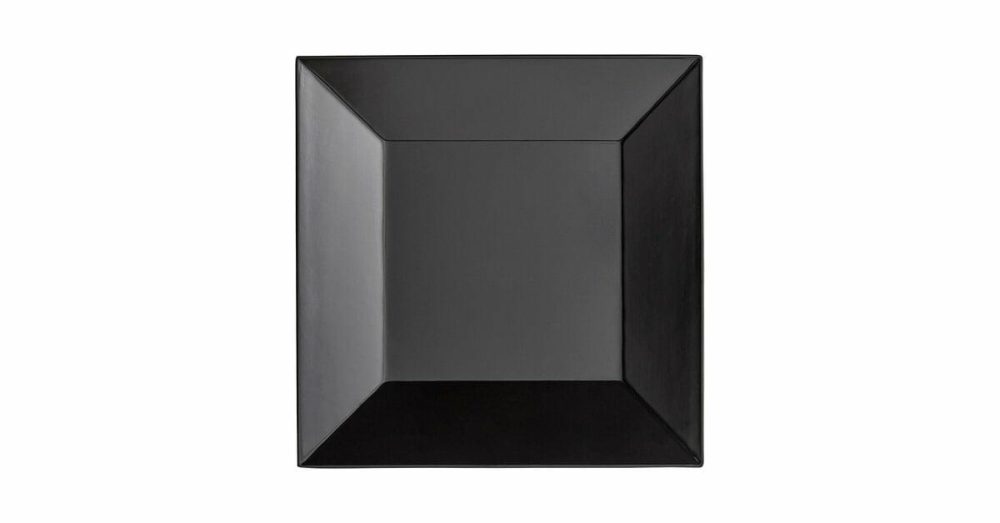 Melamine Trays |  Rittenhouse 14" Black Square Melamine Plate