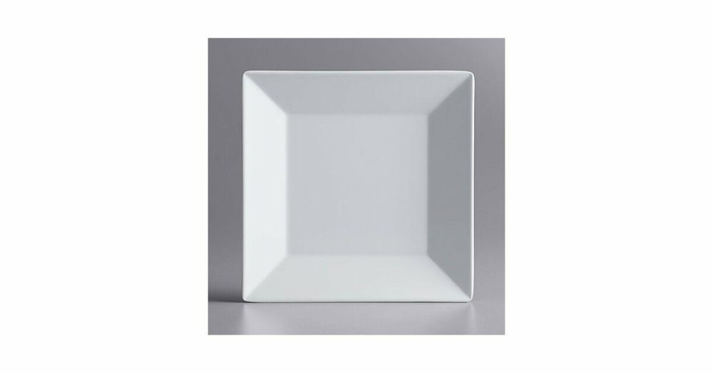 Melamine Trays |  Rittenhouse 14" White Square Melamine Plate – 6/Case